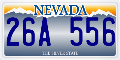 NV license plate 26A556