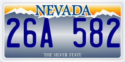 NV license plate 26A582