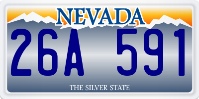 NV license plate 26A591