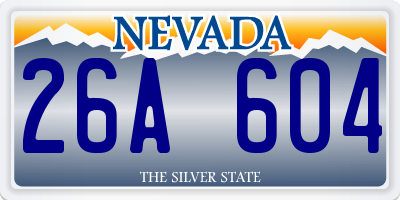 NV license plate 26A604