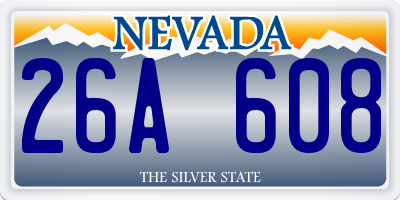 NV license plate 26A608