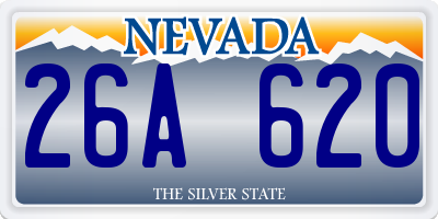 NV license plate 26A620