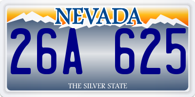 NV license plate 26A625