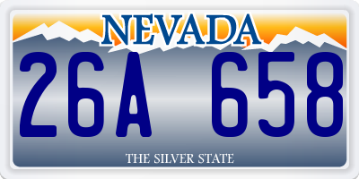 NV license plate 26A658
