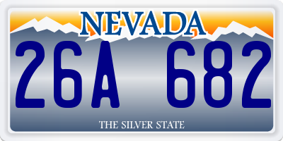 NV license plate 26A682
