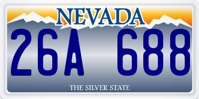 NV license plate 26A688