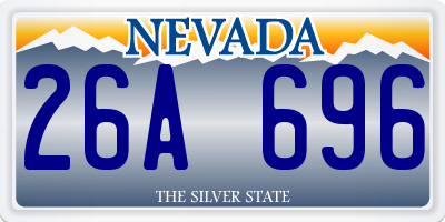 NV license plate 26A696