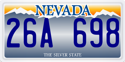 NV license plate 26A698