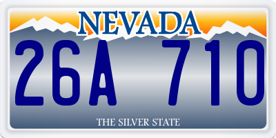 NV license plate 26A710