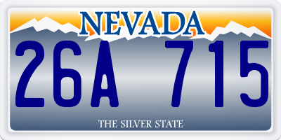 NV license plate 26A715