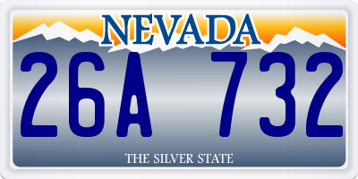 NV license plate 26A732