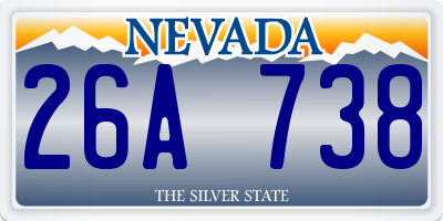 NV license plate 26A738