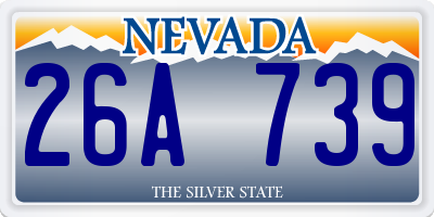 NV license plate 26A739