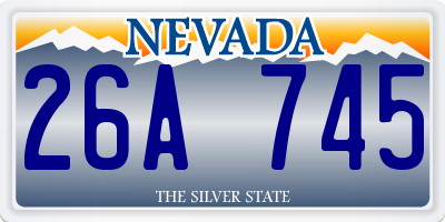 NV license plate 26A745