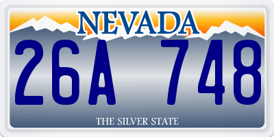 NV license plate 26A748