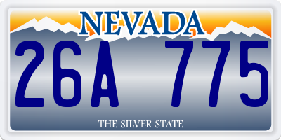 NV license plate 26A775
