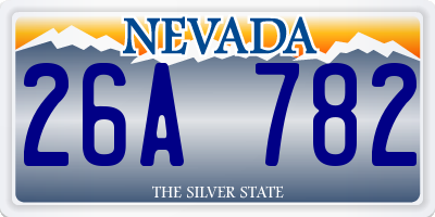 NV license plate 26A782