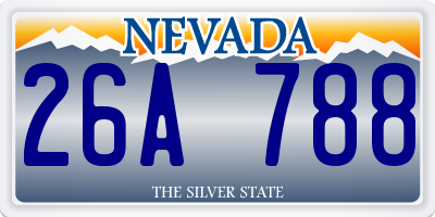 NV license plate 26A788