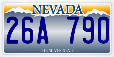 NV license plate 26A790