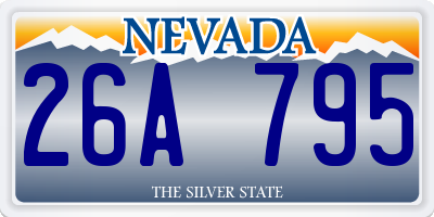 NV license plate 26A795
