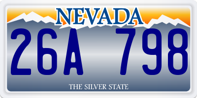 NV license plate 26A798