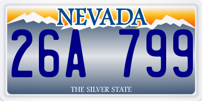 NV license plate 26A799