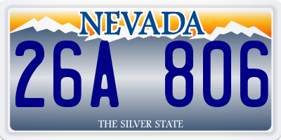 NV license plate 26A806