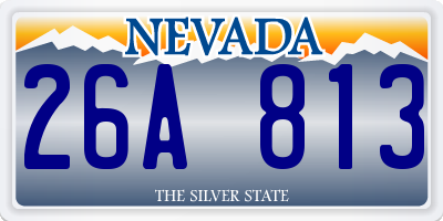 NV license plate 26A813