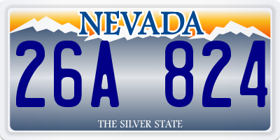 NV license plate 26A824
