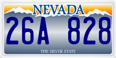 NV license plate 26A828