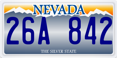 NV license plate 26A842