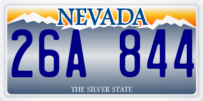 NV license plate 26A844