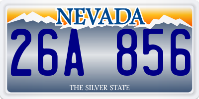 NV license plate 26A856