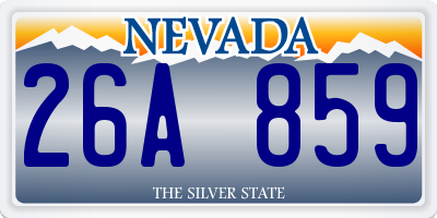 NV license plate 26A859