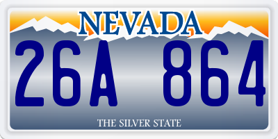 NV license plate 26A864