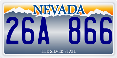 NV license plate 26A866
