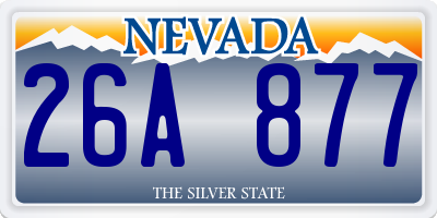 NV license plate 26A877