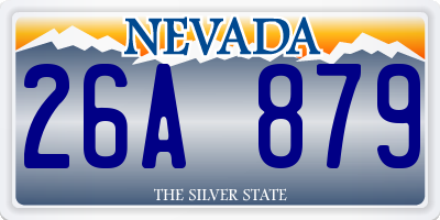 NV license plate 26A879
