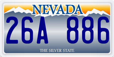 NV license plate 26A886