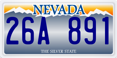NV license plate 26A891