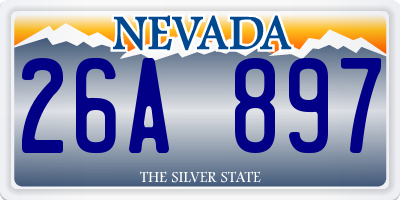 NV license plate 26A897