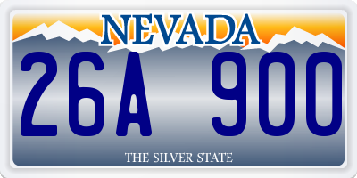 NV license plate 26A900