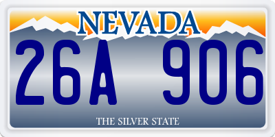 NV license plate 26A906