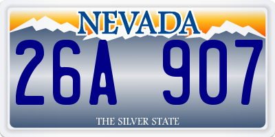 NV license plate 26A907