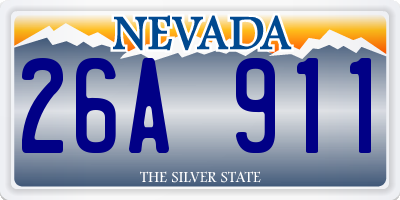 NV license plate 26A911