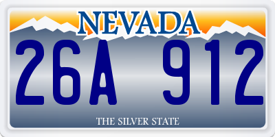 NV license plate 26A912
