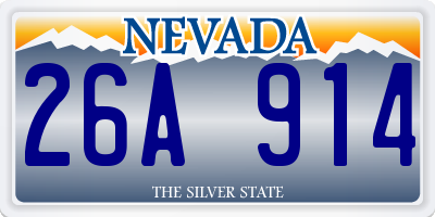 NV license plate 26A914