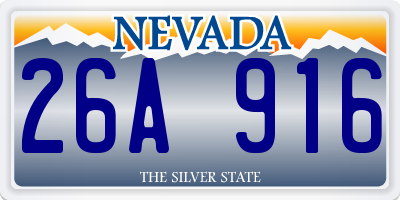 NV license plate 26A916