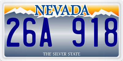 NV license plate 26A918