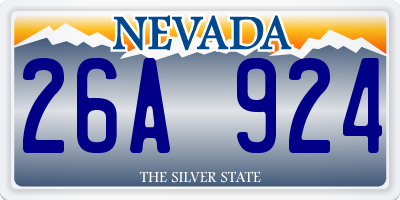 NV license plate 26A924
